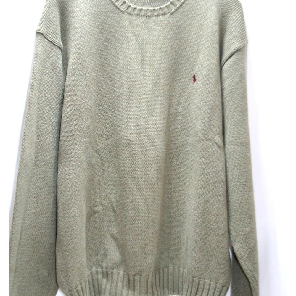 Polo Ralph Lauren Mens XXL Sage Green‎ Cotton Sweater Ivy League Preppy Heritage
